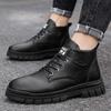 Fashion 2024 Autumn Winter New Men Shoes Safety Leather Boots Versatile Casual Sneakers Warm Soft Sole Ankle Boots Zapatillas De Hombre
