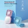 Outdoor Pocket Fan Usb Rechargeable With Vanity Mirror Desktop Square Mute Neck Fan Hanging Folding Handheld Portable Mini Fan