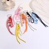 New Colored Hand Woven Keychain Braided Rope Bowknot Bag Pendant Leather Heart Buckle Mobile Phone Lanyard Gifts