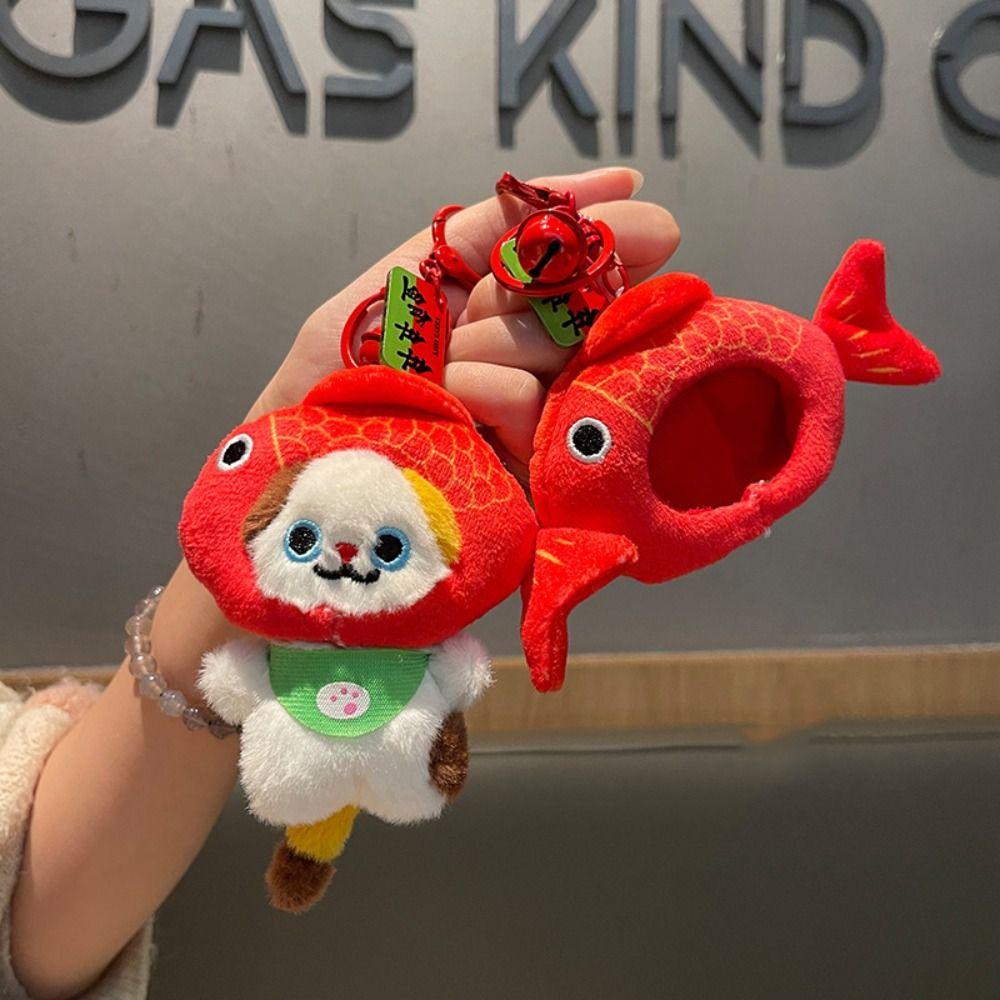 Stuffing Plush Cat Pendant Soft Animal Keychain Cat Plush Doll Keychain  Girl Birthday Gift