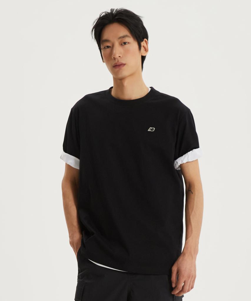 Nyuballanseu Nbneg21203 / Uni Essential Small Logo Short Sleeve T-Shirt (Black)