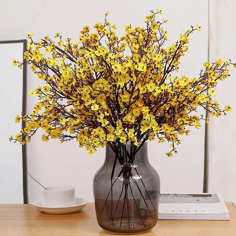 

10PCS Artificial Plants Long Baby s Breath Christmas Decor Vase for Home Wedding Bridal Festival DIY Party Fake Plastic Flowers 1Pcs жёлтый