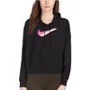 Nike Felpa con cappuccio e coulisse con stampa logo Donna Top Nero DJ1075-010
