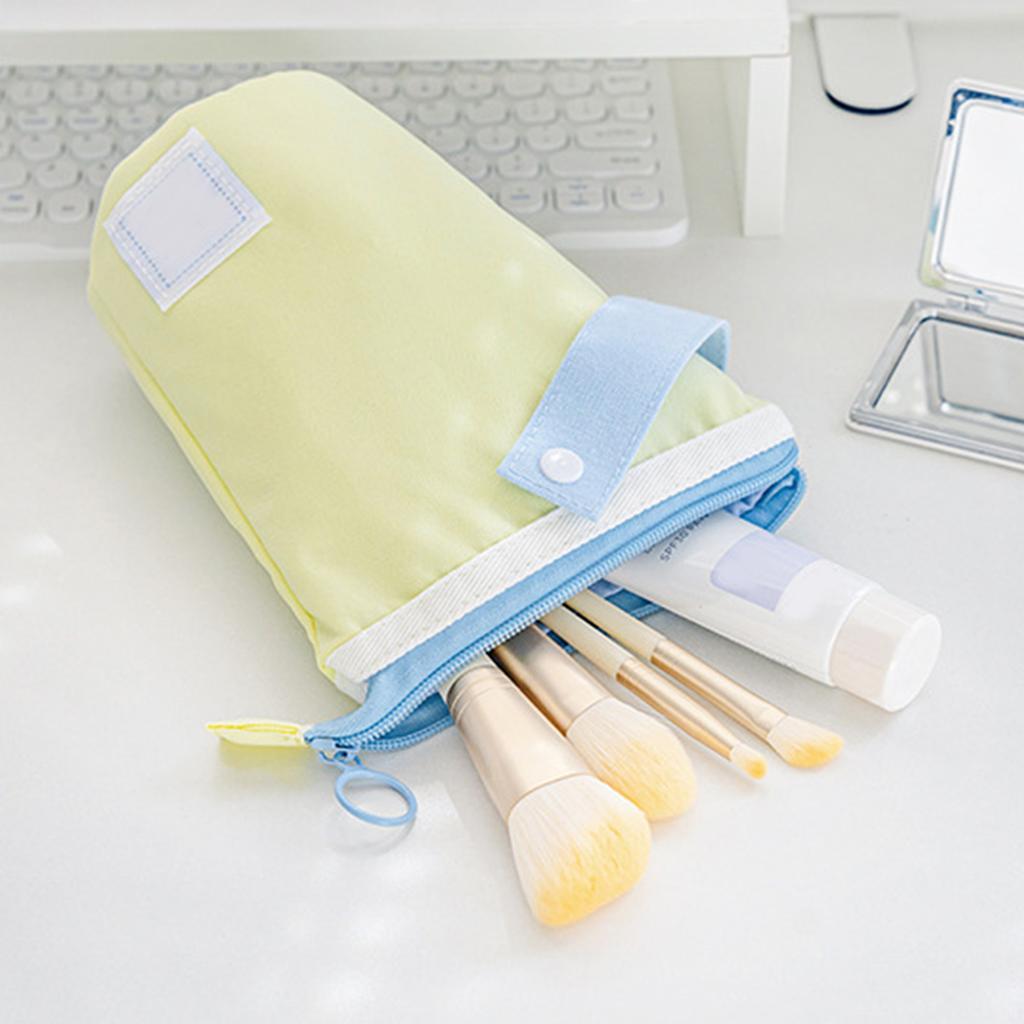 Foldable Standing Pencil Pouch Gorgeous High Capacity  Stationery Case for Office School Home