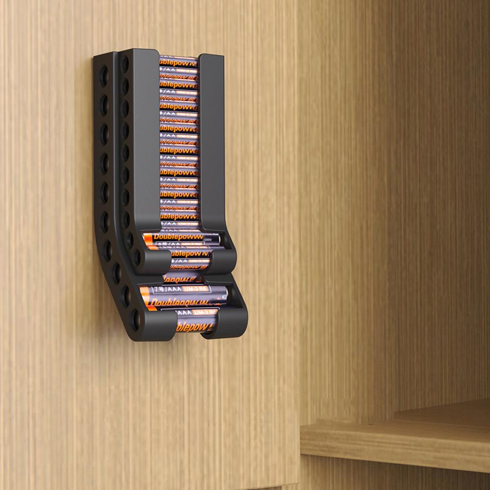 Batterieaufbewahrungs-Organizer Wand AA & AAA Kombi Kleiner Batteriehalter Batteriebehälter für 10 AAA & 10 AA Batterien Lagerung
