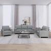 Vidaxl 3-Cz. Relaxation Set With Cushions, Light Grey, Fabric