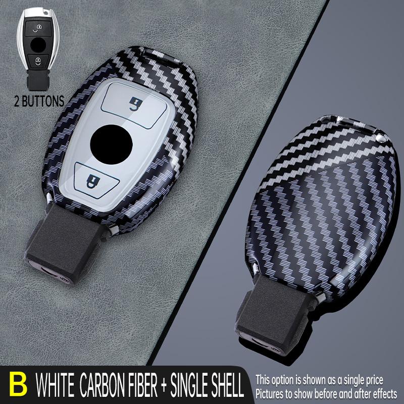 Carbon Fiber Car Key Cover Fob Case Shell for Mercedes Benz A B C E Class GLS GLA GLK GLC CLS CLA AMG W204 W205 W212 W463 W176