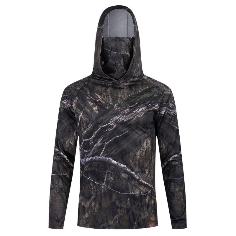 Mens Quick-Dry Breathable Mesh Hunting Fishing Sun Protection Shirt Outdoor Activities Fall Winter