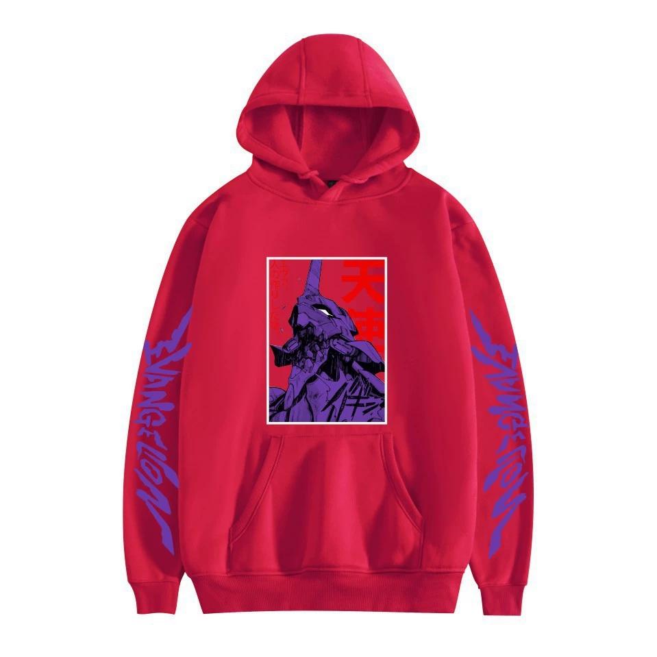 Mens Womens Hoodie EVA Hoodies Streetwear Casual Cartoon Printed Hooded Pullover Sweatshirts