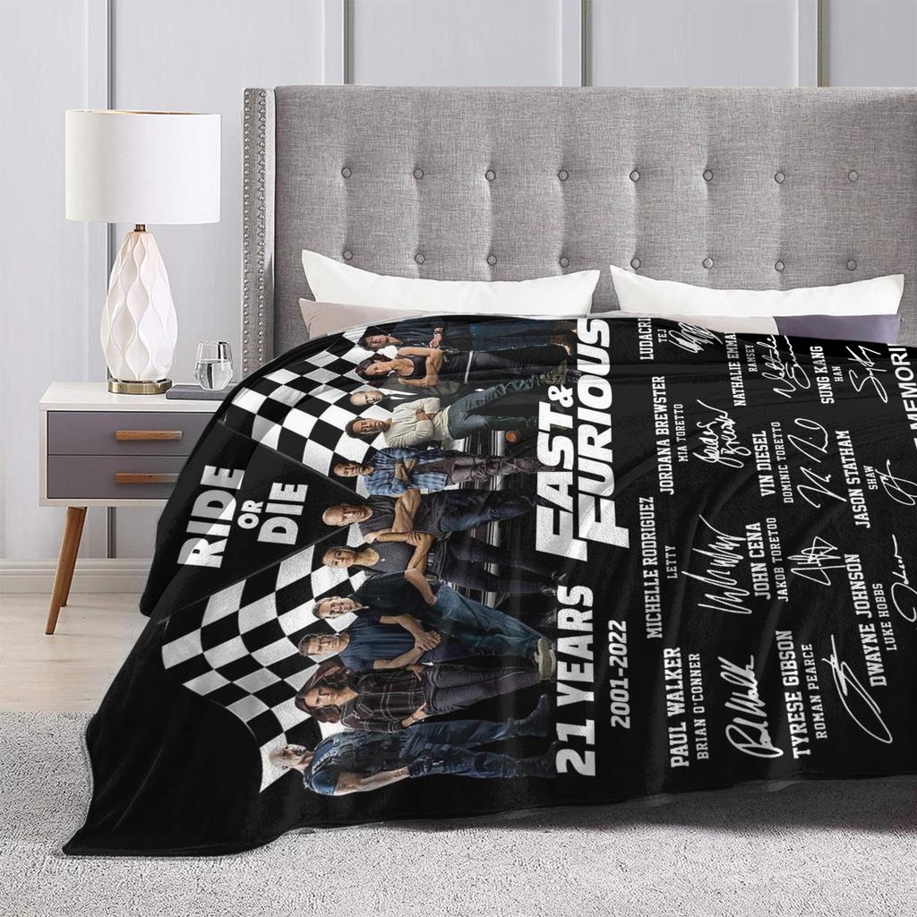 Fast and Furious Ride Or Die Blanket Coral Fleece Plush Decoration Breathable Warm Throw Blanket Sofa Office Plush Thin Quilt