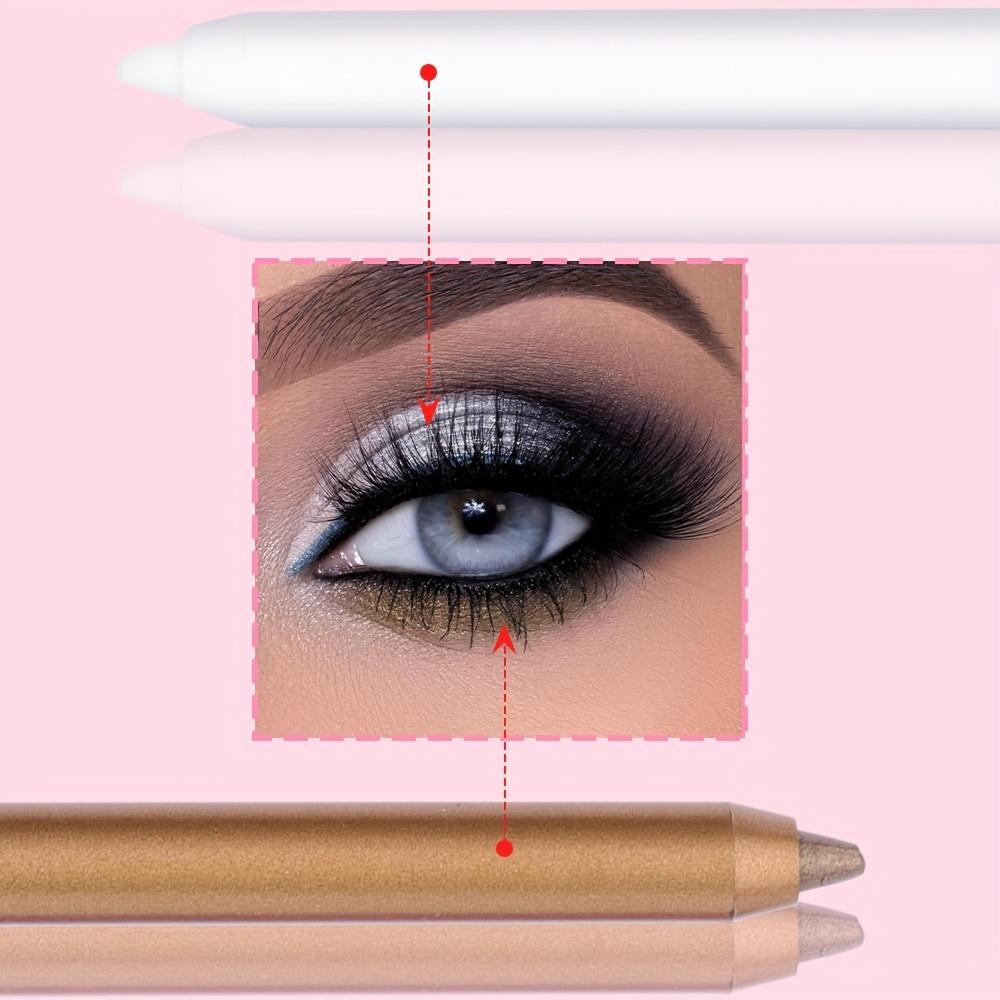 CMAADU 12pcs Waterproof Eyeliner Pencil Set - Sweat-Resistant, Transfer-Proof, Shimmering Multi-Color Eyeshadow & Highlighter Kit for Beginners