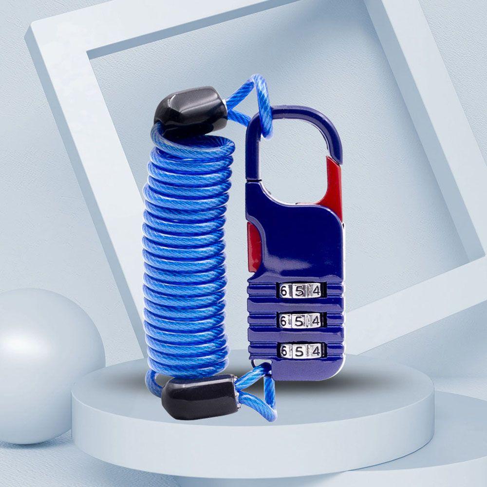 3 Digit Combination Password Cable Lock Cable Security Lock Helmet Lock Cable Lock Bicycle Lock