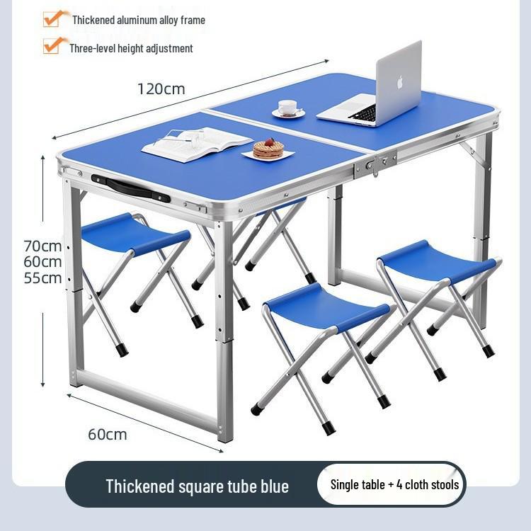 Aluminum Alloy Portable Folding Table and Chairs for Outdoor Market Promotions