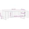  Coffee Table, Black, 100x54x40 Cm, Solid Mango Wood