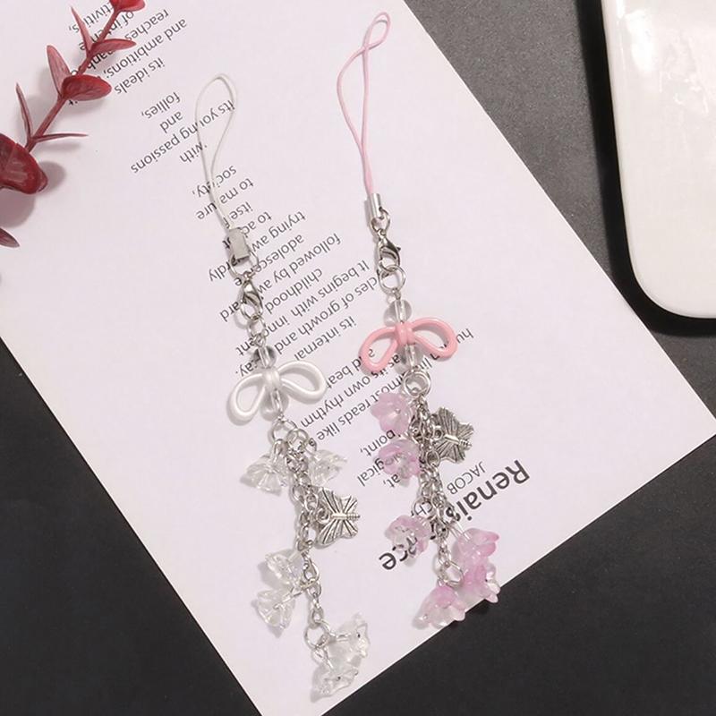 Beaded Lily Of The Valley Phone Chain Pendant Phone Chain Wrist Strap Keycord Lanyard Girl Keychain Phone Case Hanging Chain