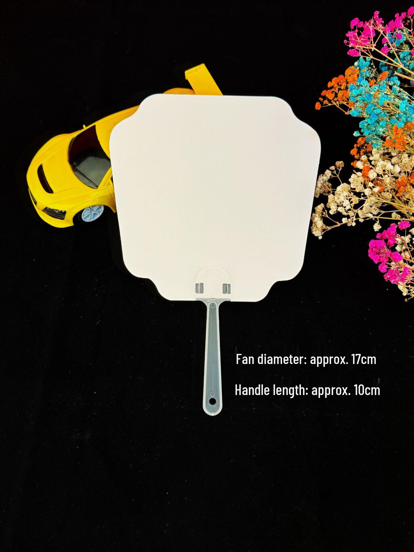 Clear DIY Hand-Painted Plastic Fan for Children s Crafts - Round PVC Graffiti Summer Fan