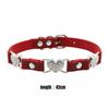 PU Leather Women Choker Adjustable Sparkling Heart Design