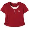 TonLion Women's Short Sleeve Knit Top