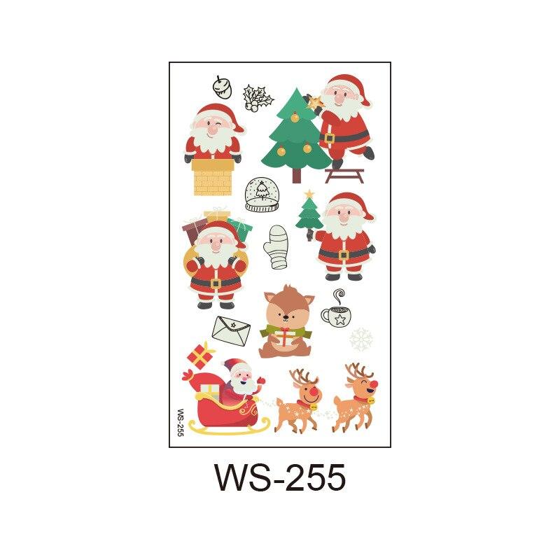 Christmas Luminous Tattoo Stickers Children's Luminous Tattoo Stickers Snowman Penguin Face Simulation Cartoon Stickers