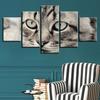Cat's Big Eyes 5pcs  Modern Home Wall Decor CanvasPicture Art HD Print Painting On Canvas for Living Room No Framed