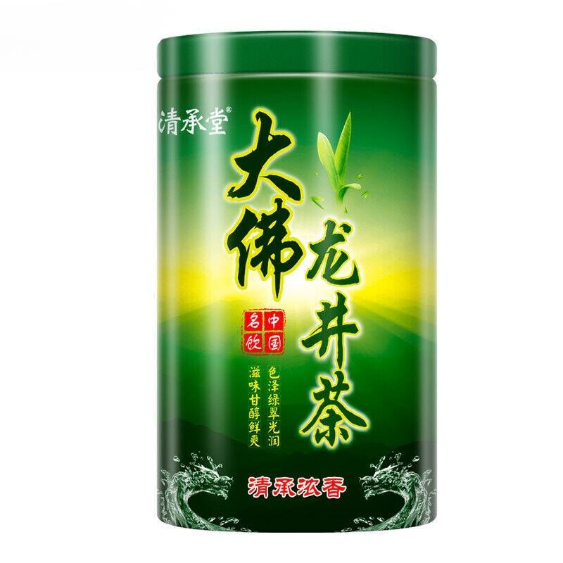 Té verde premium chino Dafo Long Jing Dragon Well, té Longjing, lata de 250 g