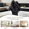 Non-fading Couple Figurine 3D Printed Heart Statue, Abstract Minimalist Lovers Embrace Figurine, Romantic Desktop Molded Statue Decor for Living Room