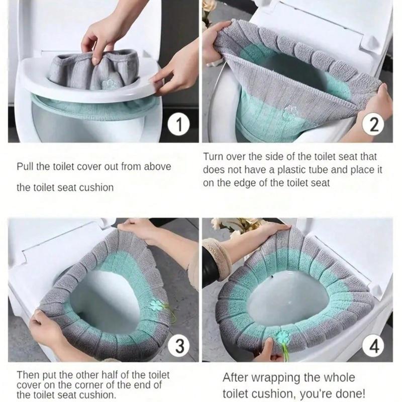 1/2/4 Pieces of Dual Color Washable Toilet Seat for Hand Washing Only, Suitable for Home and Dormitory Bathroom Decoration