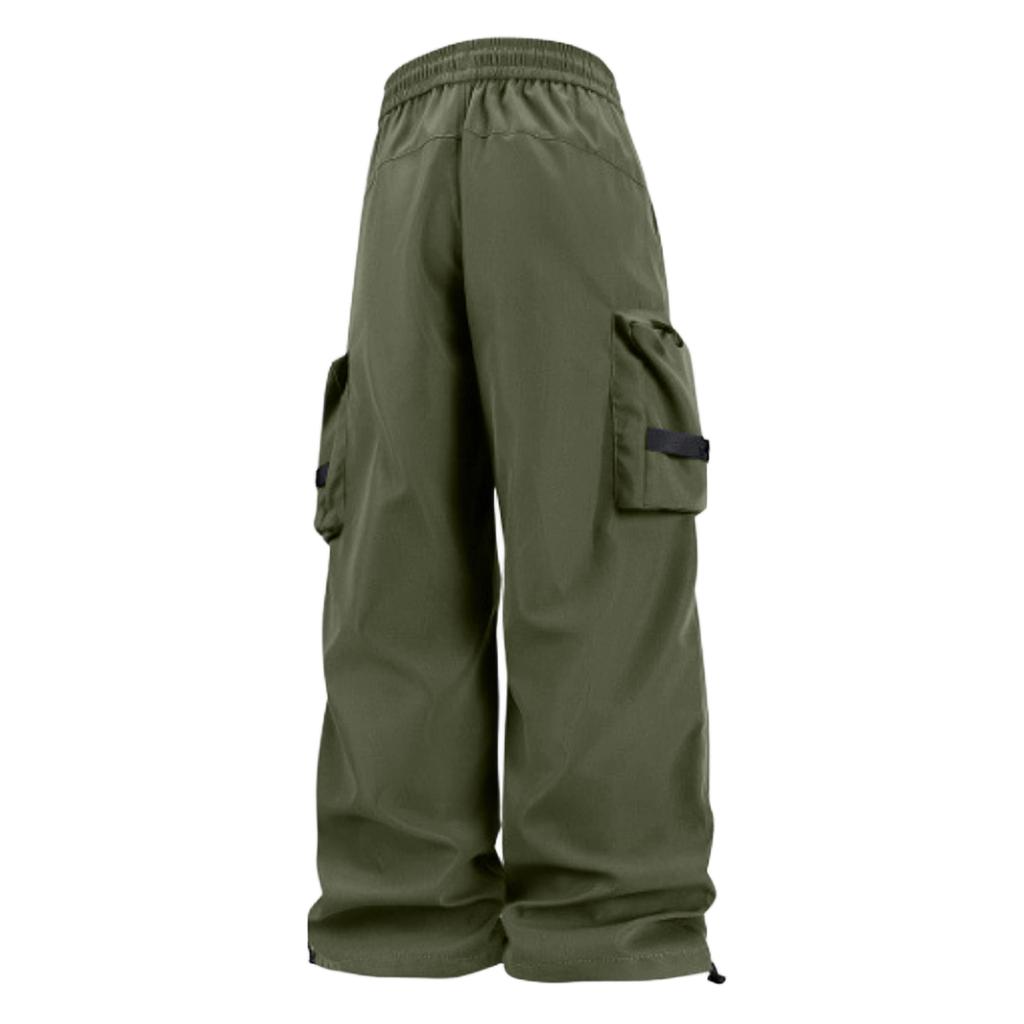 Heren Sneldrogende Cargo Broek met Meerdere Zakken, Wijde Pijpen, Atletisch Casual Losse Pasvorm Broek