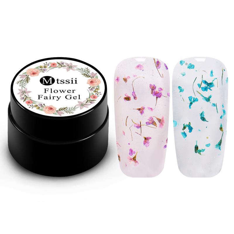 Mtssii Floral Uv Gel Varnish Lucky Gel Paint Dried Flowers 3D DIY Desgin Natural Fairy Nail Polish