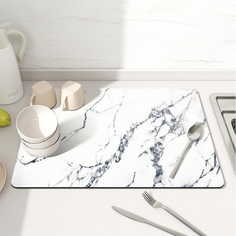 

Коврик для слива воды на кухне, грязепоглощающий диатомовый коврик для столешницы, сухой коврик для посуды, коврик для чашки, не требующий мытья, коврик для чайного столика, бара 30*40CM