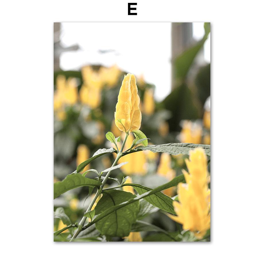 Green Tree Mountain River Boat Sunflower Wall Art Canvas Painting Nordic Posters And Prints Wall Pictures For Living Room Decor