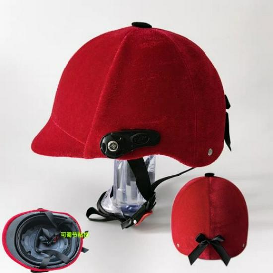 Velvet Equestrian Helmet for All Seasons – Unisex Horse Riding Protective Hat