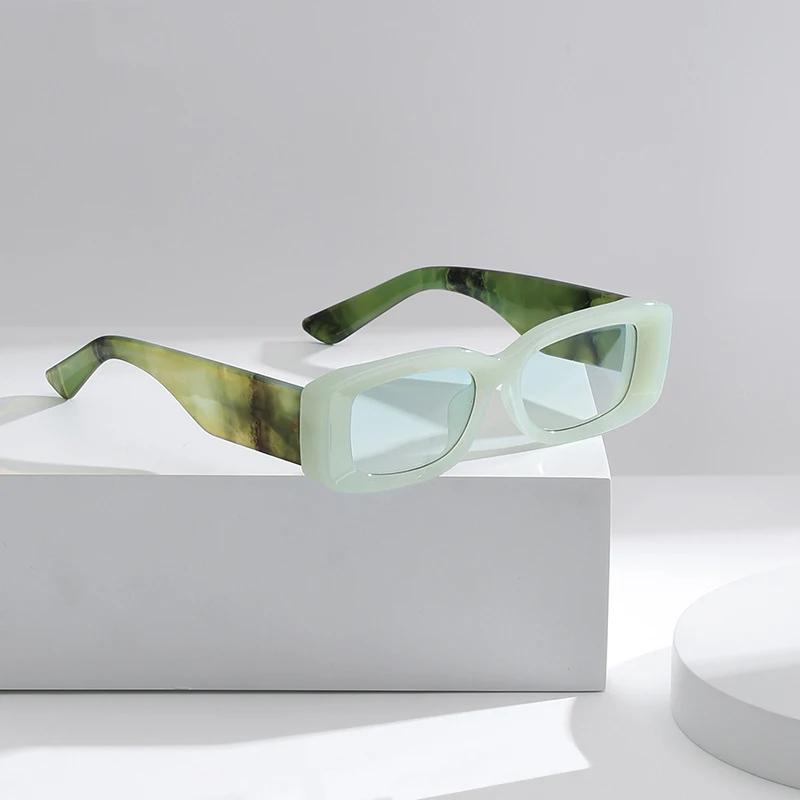 JNPCX Fashion Rectangle Jelly Color Women Sunglasses Retro Men Gradient Shades UV400 Sun Glasses