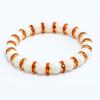 8mm White Porcelain Beads Rhinestone Bracelet: Trendy Unisex Wristband with Hand Rope