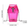 2025 Novelty Coffin Shape Purse Halloween PVC Clear Jelly Chain Crossbody Bag Stadium Approved Phone Bag Punk Retro Shoulder Bag