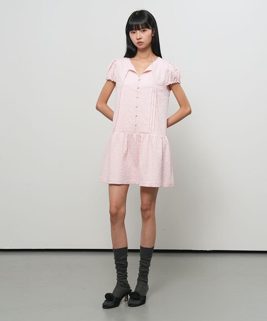 General Idea Floral Cap Sleeve Mini Dress [Pink] / Gf2Lop522