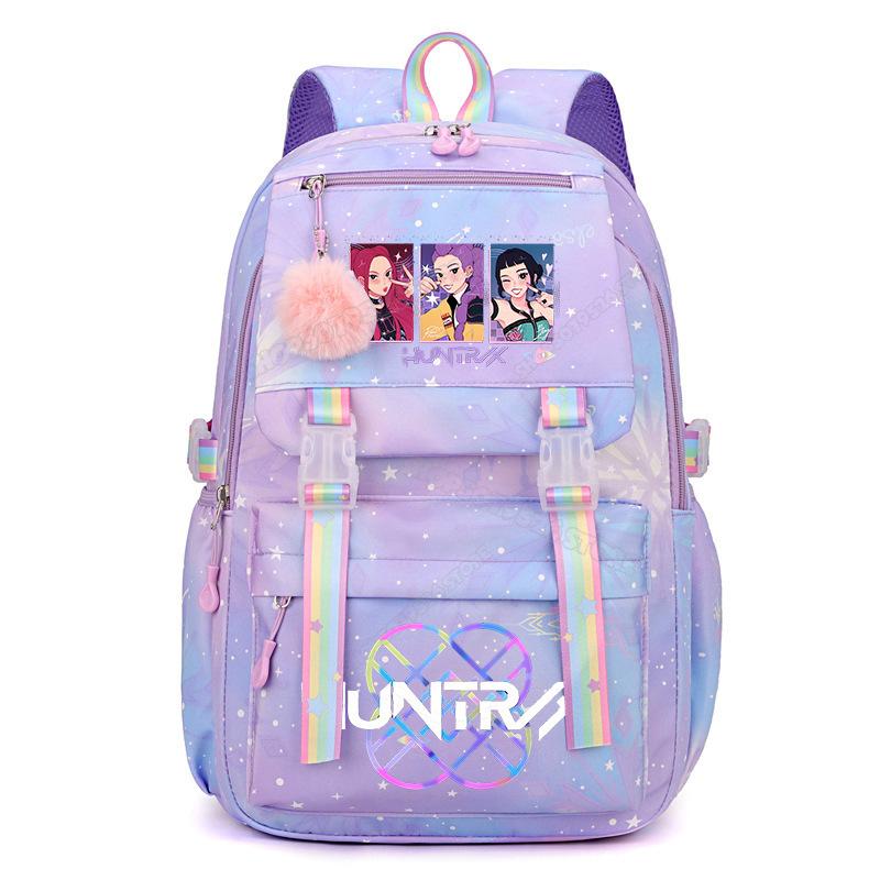 Korean Wave Demon Hunter Student School Bag Backpack Women'S Premium Light Backpack Large Capacity Outdoor
