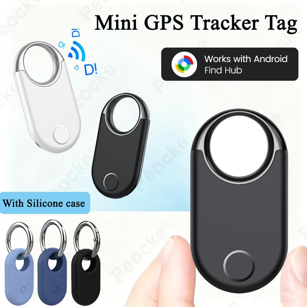 Android Smart Location Tag Works with Google Find Hub GPS Tracker With Silicone Case Item Finder For Wallet Suitcase Bag Luggage