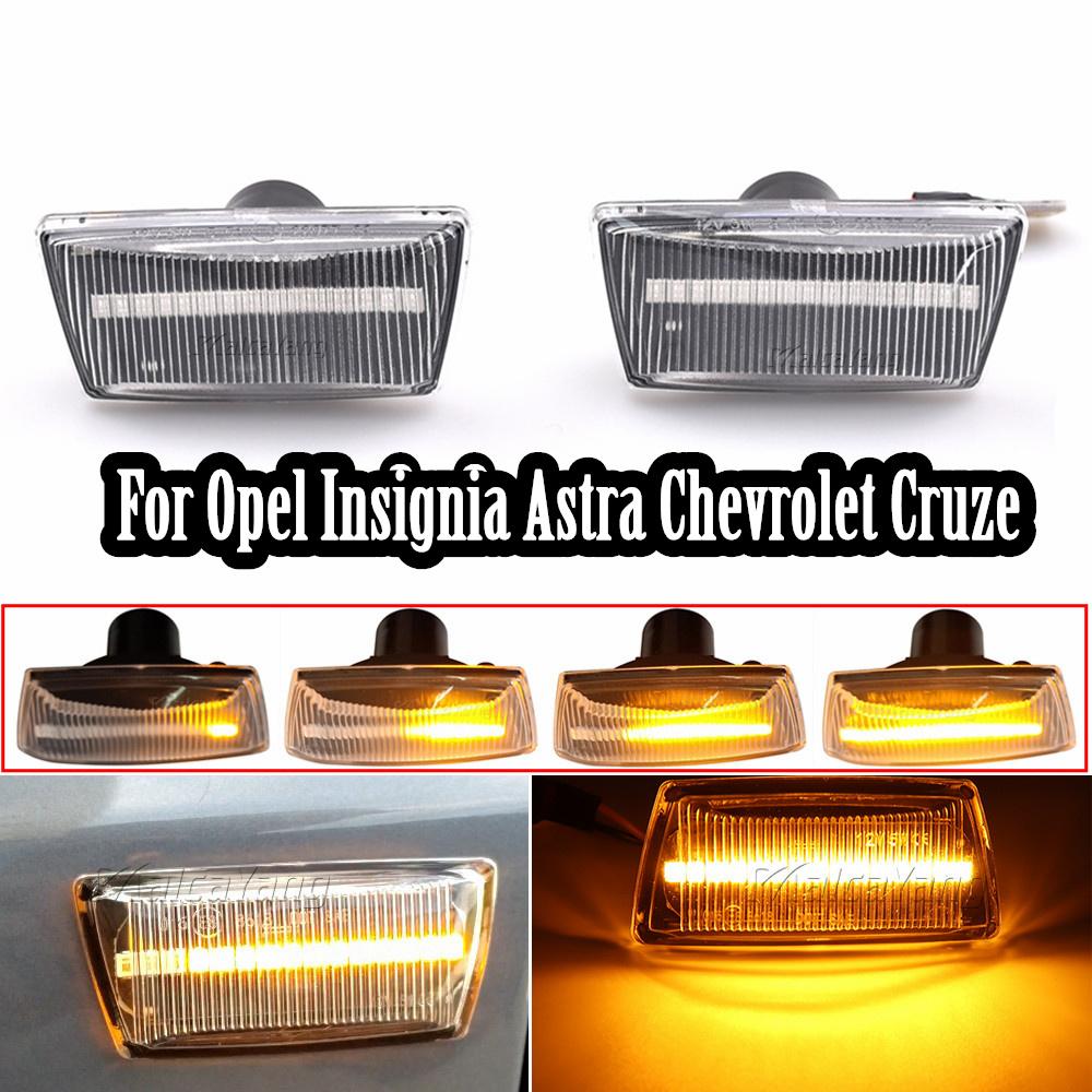 Led Dynamic Side Marker For Opel ignia Astra H Corsa D Zafira B For Chevrolet Cruze Turn Signal Light Sequential Blinker Lamp