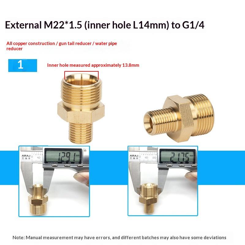 Brass Hose Barb Connector Male to Female Adapter Durable Pipe Fitting for Water Gas Air Tubing Applications