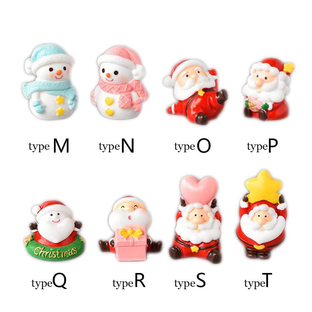 Model Miniature Dairy Sheep Little Statue Christmas Tree Figurines Micro Landscape Santa Claus