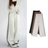 Women's Loose-Fit Striped Sweatpants Autumn Winter Casual High Waist Slim Straight-Leg Pants  Elastic Bunded Feet Bottoms