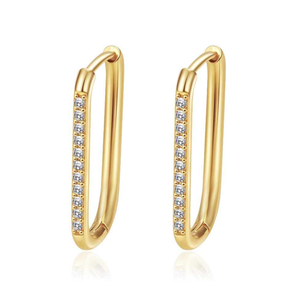 Titanium steel jewelry small beads stainless steel earrings circle earrings simple personality high sense light luxury high sense