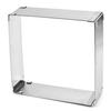 Anillo de Mousse Cuadrado 3D Grande de Acero Inoxidable Molde Ajustable para Hornear Pasteles Galletas
