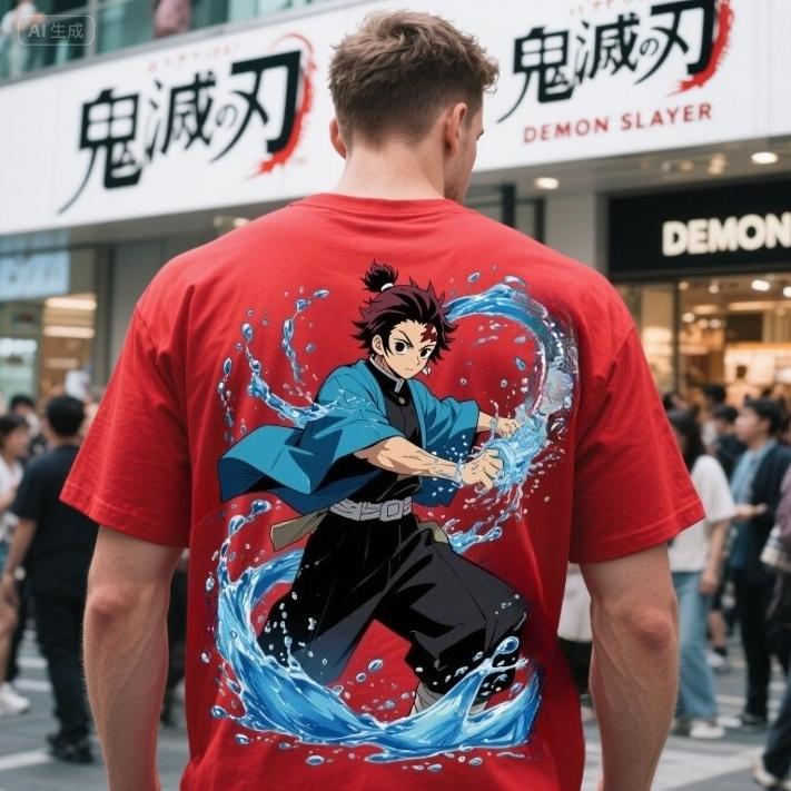 

Summer Mens T Shirts Demon Slayer Anime Print Y2k Clothes Women Casual Cotton Oversized Short Sleeve Tee Streetwear Tops Unisex S