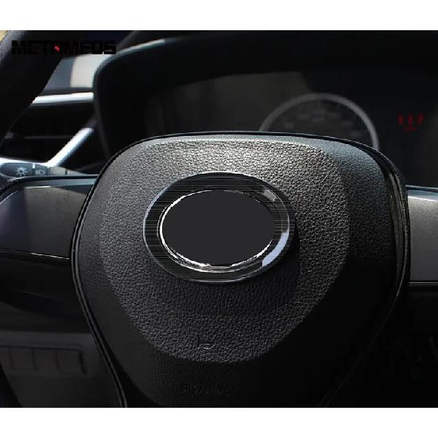 For Toyota Camry 2018      Stainless Steel Steering Wheel Cover Molding Trim Ring Frame Interior Accessories