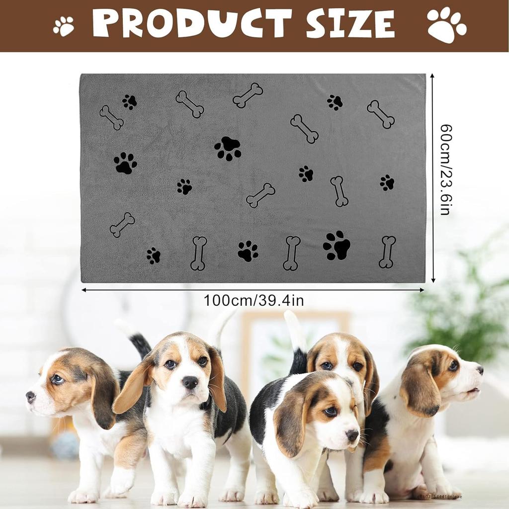 Pet Towel Drying Dog Cat Pet Towel, Puppy Microfiber Quick-drying Dog Claw Bath Towel, Pet Bath Products Absorbent Medium Dog