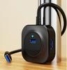4-in-1 USB 3.0 Hub Splitter: High-Speed Multi-Interface Data Transmission with Instant Read Capability