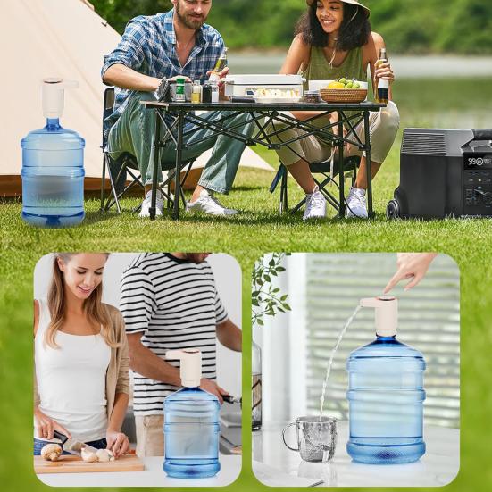 Electric Water Bottle Pump for 2-5 Gallon Bottles Electric Water Dispenser One-Touch Automatic Water Bottle Dispenser for Home Office Camping