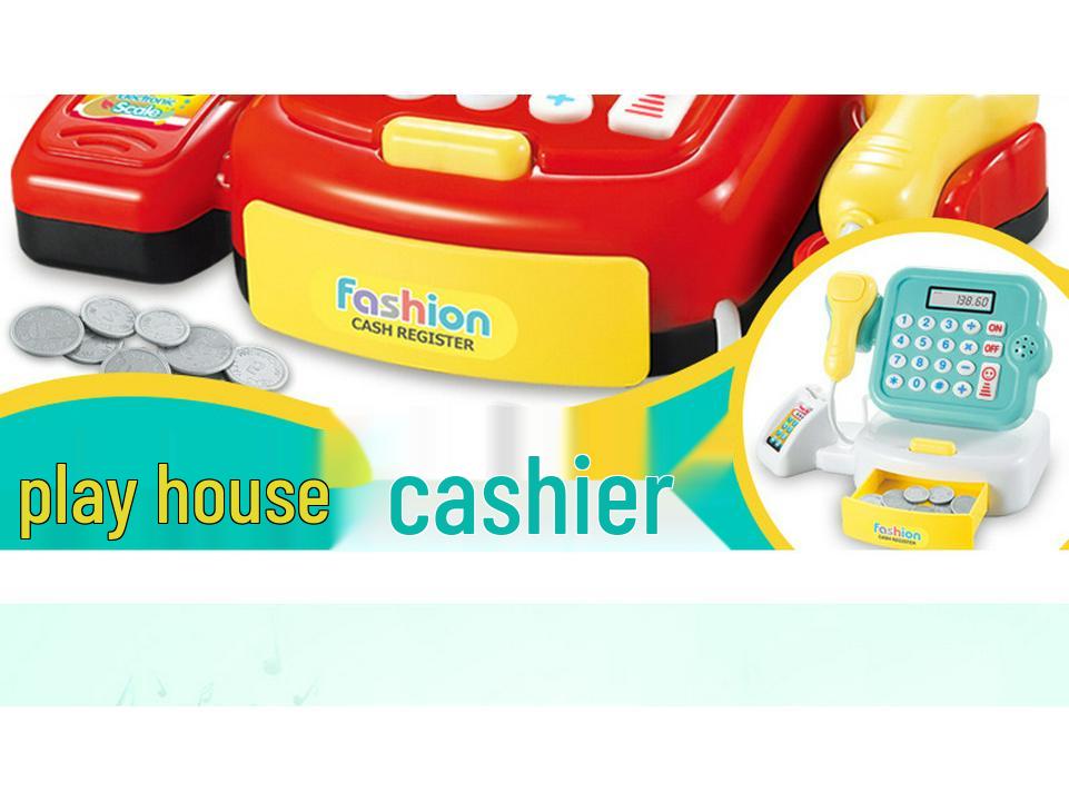 Children's Interactive Toy: Supermarket Cash Register with Lights